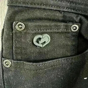 Y2K Womens Echo Red Navy Jeans Size 15  Straight Low Rise Stretch